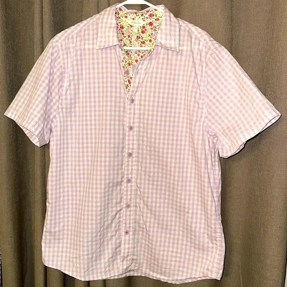 Matilda Jane Other - MATILDA JANE MEN S/S Button Down Collared Purple/Floral Dress Shirt LG